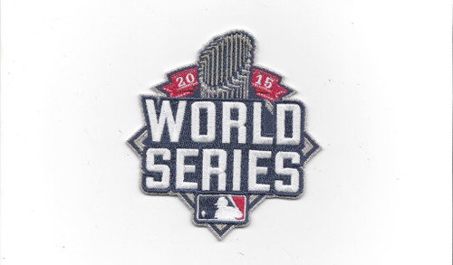World Series Fall Classic 2015 (Silver Border); 4.5" Tall; 100% Embroidery; Knife Cut to Shape; Collector Patch Backing (UPC # 813300018039)