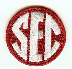 SEC Football Disc Alabama 2 (Red Border/Red Background) 2.5" Round