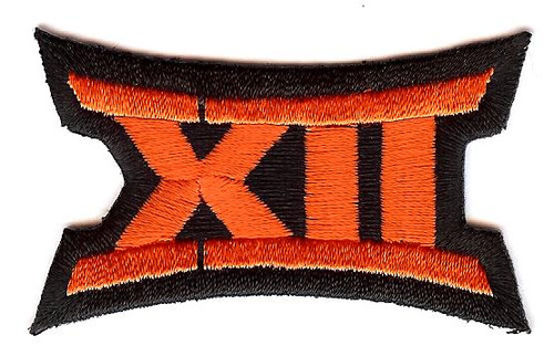 Oklahoma State Univ, Big 12 Conference, (Black Background/Orange XII), 2.5" Wide
