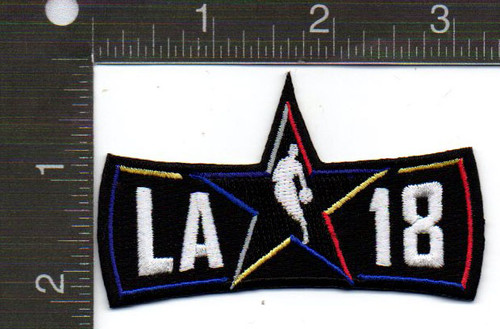 Los Angeles 2018 NBA All Star Game (Small/Color); 3.25" Wide x 2" Tall; 100% Embroidery; Knife C...
