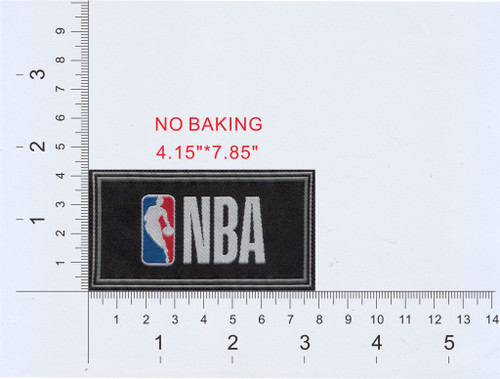 NBA Men's Value Jock Tag; 78.5mm Wide x 41.5mm Tall; Woven; 6 Colors; Laser Cut; No Backing