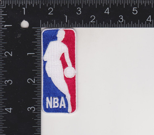 NBA Logo Man; 3" Tall; 100% Embroidery; Knife Cut to Shape; 4220 Heat Seal Backing w/PS Strip (U...