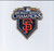 San Francisco Giants 2010 World Series Champions (Gold Border);115 mm Wide x 122 mm Tall;100% Embroidery/Knife Cut to Shape; Collector Patch Backing (UPC # 813300012082)