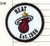 Miami Heat Primary Est.1988; 58mm Round; Embroidery/Felt; Merrow Border; Standard Plastic Backing