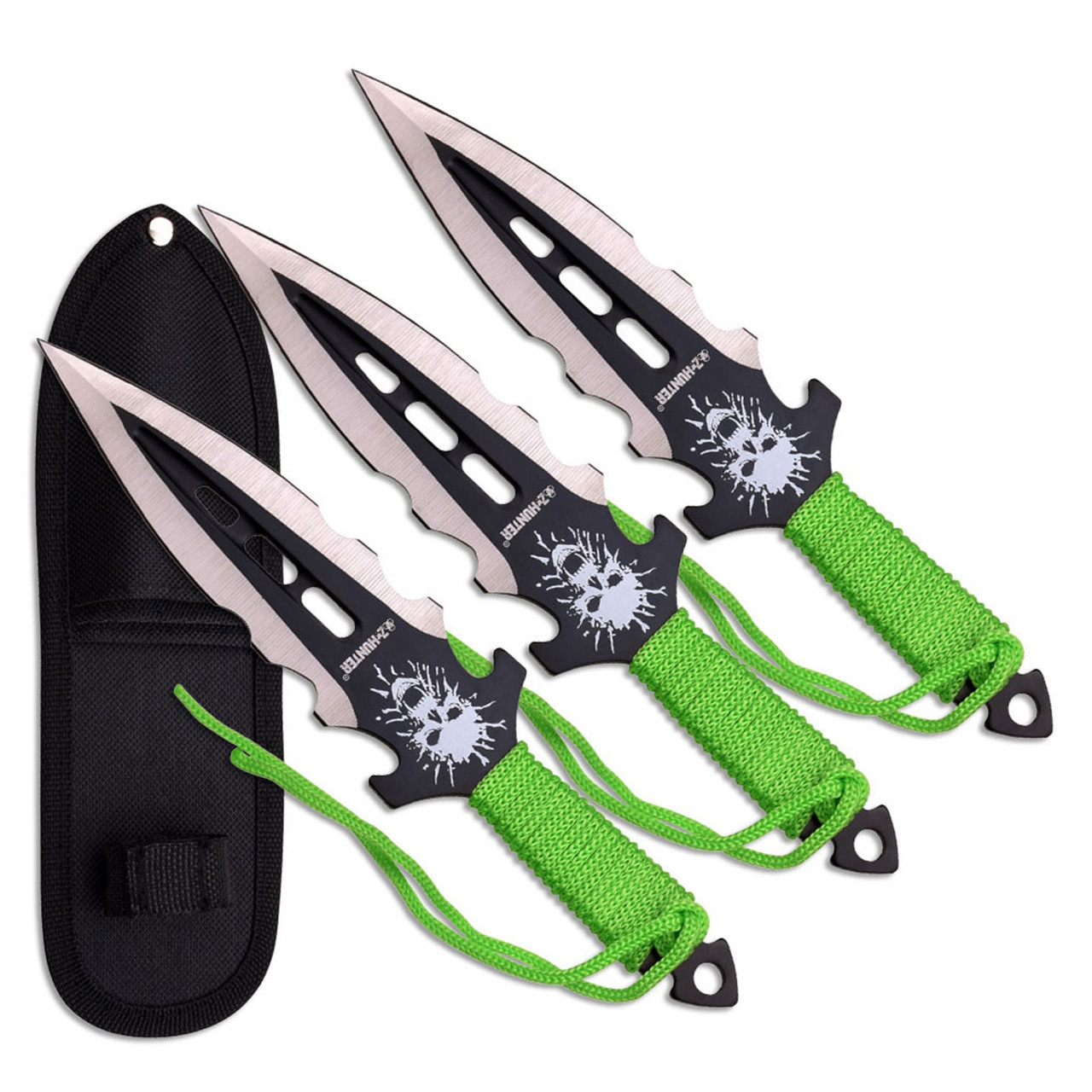 Z Hunter Zombie Skull Throwing Knife, Set of 3