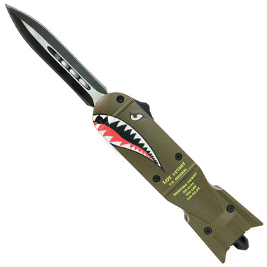 Shark Bomber OTF Automatic Knife And Sheath