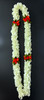 Ivory with O and G Cloth Flowers DJ-CWFLWR-LONG