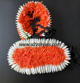 White/orange plasticFlower Thron shape DJ-CWOFLWR-S5773