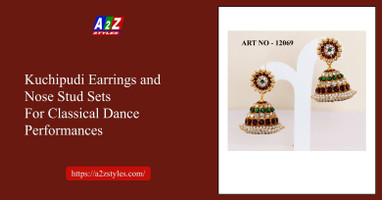 Shop Online Kuchipudi Earrings & Nose Stud Sets for Stage Performances