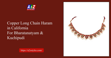 Shop Copper Long Chain Haram for Bharatanatyam & Kuchipudi in California 