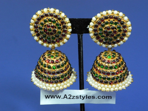 Temple Jewellery Earrings | Gold earrings designs, Temple jewellery earrings,  Gold jewelry earrings