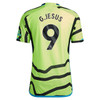 Arsenal Away Authentic Shirt 2023-24 with G.Jesus 9 printing-Yellow