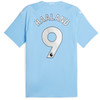 Manchester City Home Authentic Shirt 2023-24 with Haaland 9 printing-Sky Blue