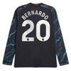 Bernardo Silva Manchester City 2023/24 Third Long Sleeve Player Jersey-Navy