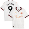 Manchester City Away Shirt 2023-24 with Haaland 9 printing-White