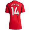 Manchester United Home Authentic Shirt 2023-24 with Eriksen 14 printing-Red