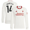 Manchester United EPL Third Shirt 2023-24 Long Sleeve with Eriksen 14 printing-White