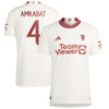 Manchester United Cup Third Authentic Shirt 2023-24 with Amrabat 4 printing-White