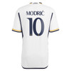 Real Madrid Home Authentic Shirt 2023-24 with Modric 10 printing-White