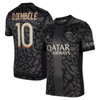 Paris Saint-Germain x Jordan Third Stadium Shirt 2023-24 With O.Dembélé 10 Printing-Black