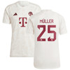 FC Bayern Third Shirt 2023-24 with Müller 25 printing-White