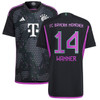 FC Bayern Away Authentic Shirt 2023-24 with Wanner 14 printing-Black