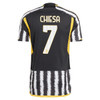 Juventus Home Shirt 2023-24 with Chiesa 7 printing-Black
