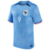 France Women Home Stadium Shirt 2023-24 with Le Sommer D 9 printing - Blue