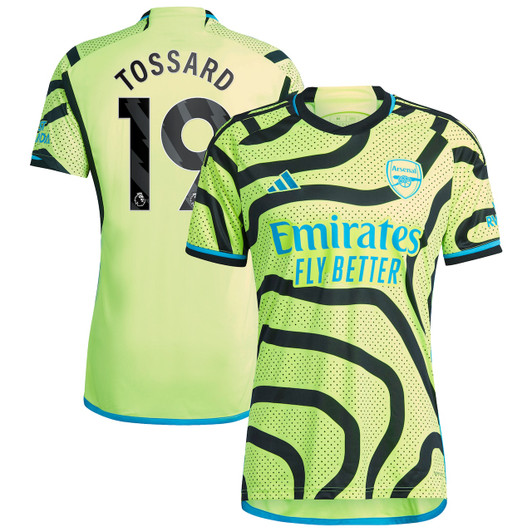 Arsenal Away Shirt 2023-24 with Trossard 19 printing-Yellow