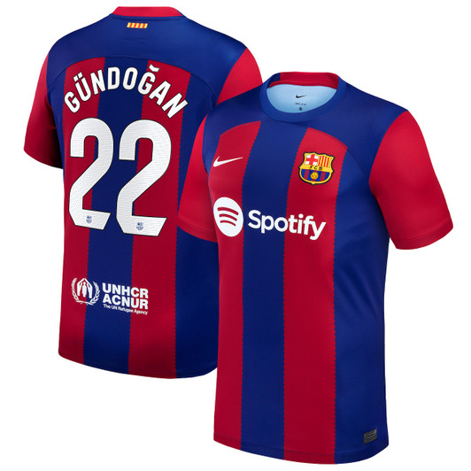 Ilkay Gündogan Barcelona 2023/24 Home Stadium Player Jersey-Royal