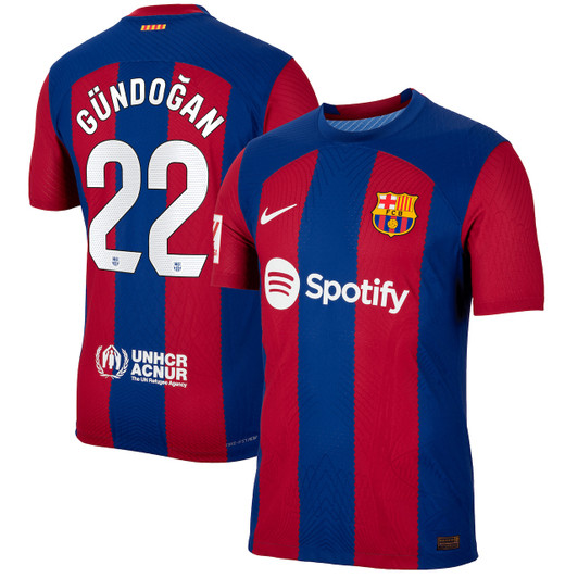 Ilkay Gündogan Barcelona 2023/24 Home Match Authentic Player Jersey-Royal