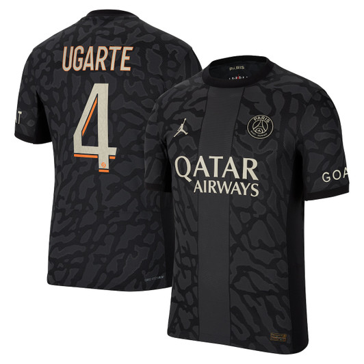 Paris Saint-Germain x Jordan Third Dri-Fit Adv Match Shirt 2023-24 With Ugarte 4 Printing-Black