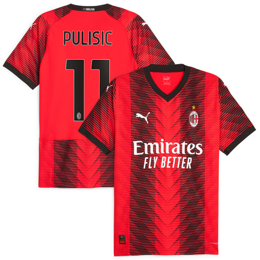 Christian Pulisic Ac Milan 2023/24 Home Authentic Player Jersey-Red