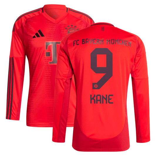 Harry Kane Bayern Munich 2024/25 Home Long Sleeve Player Jersey - Red