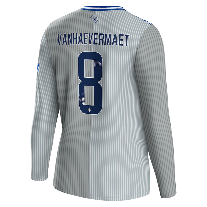 Everton WSL Third Shirt 2023-24 Long Sleeve with Vanhaevermaet 8 printing-Grey