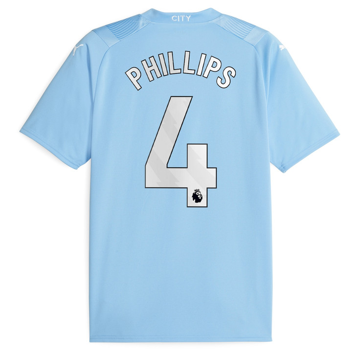 Manchester City Home Shirt 2023-24 with Phillips 4 printing-Sky Blue