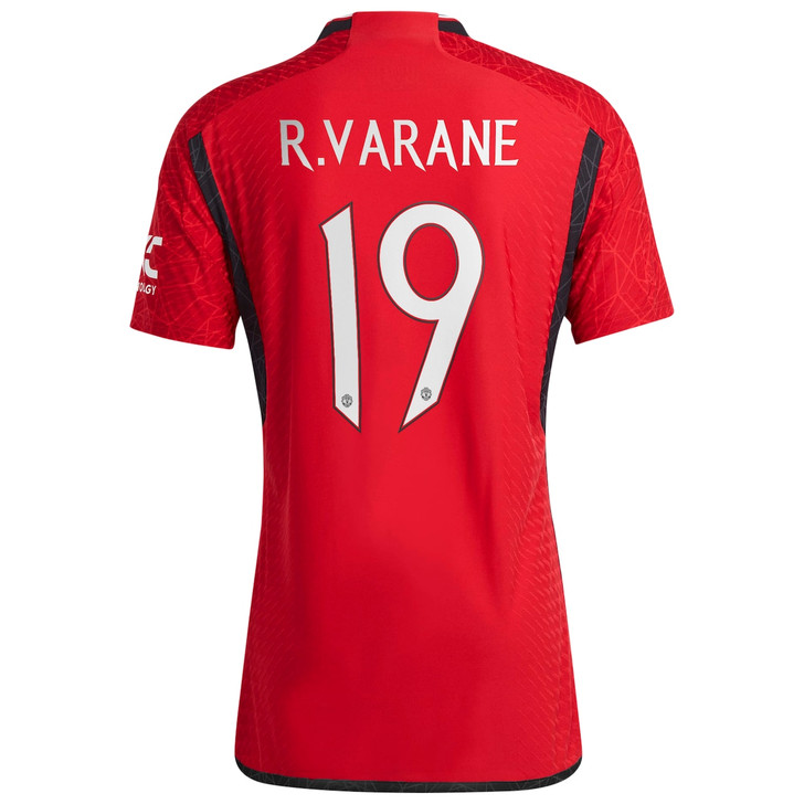 Manchester United Cup Home Authentic Shirt 2023-24 with R. Varane 19 printing-Red