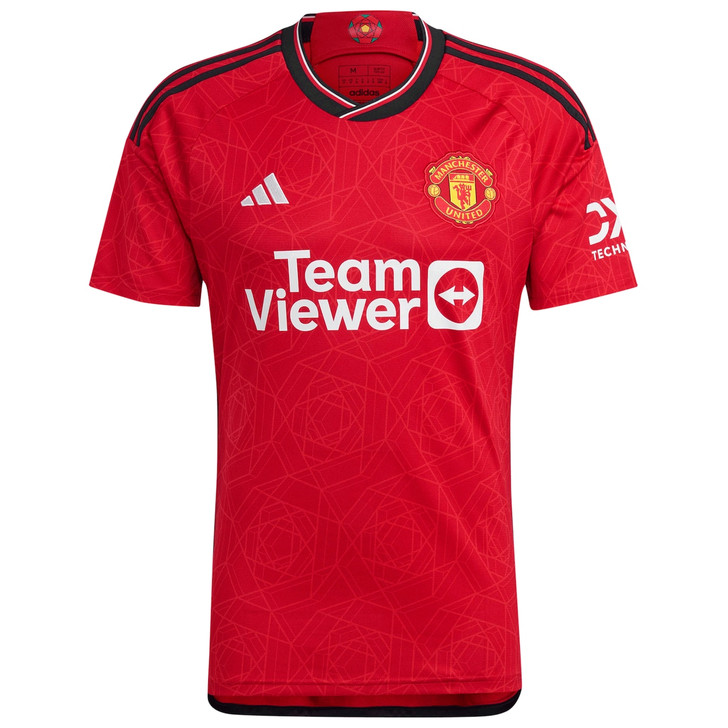 Manchester United EPL Home Shirt 2023-24 with Amrabat 4 printing-Red