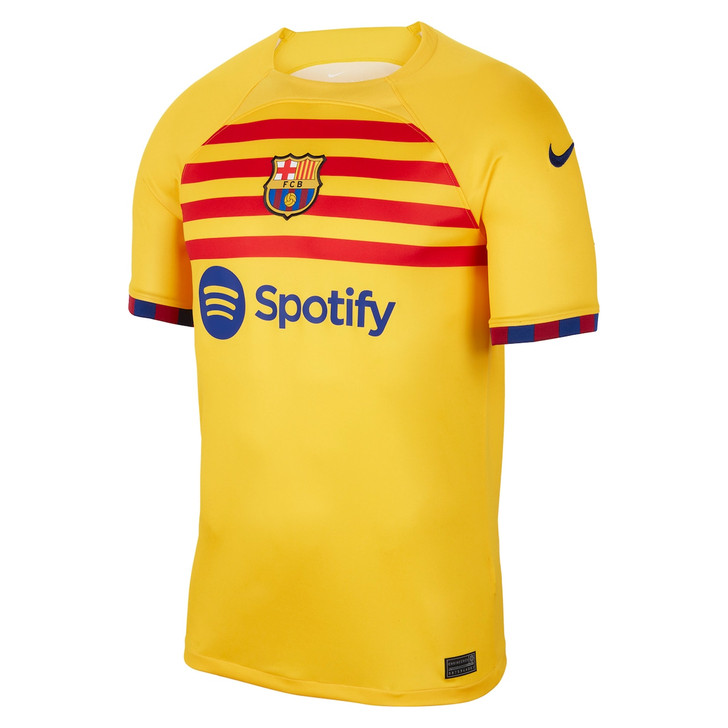 Pedri Barcelona 2022/23 Fourth Breathe Stadium Player Jersey-Yellow