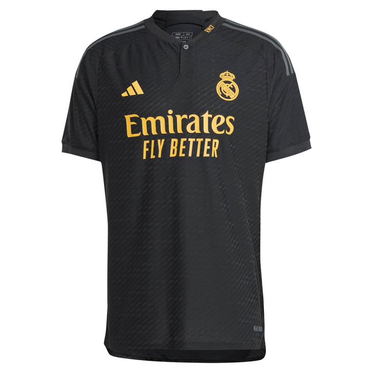 Real Madrid Third Authentic Shirt 2023-24 with Valverde 15 printing-Black