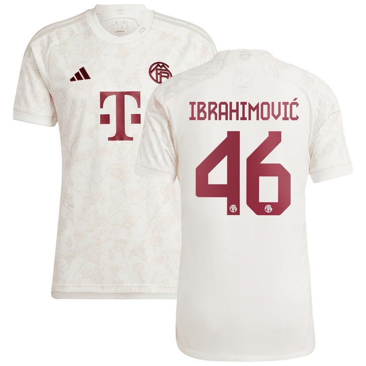 FC Bayern Third Shirt 2023-24 with Ibrahimovic 46 printing-White