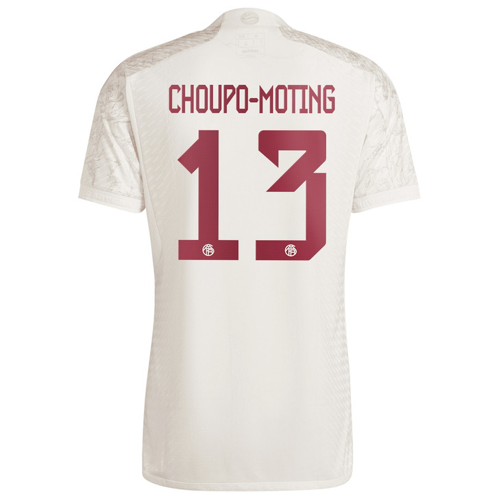 FC Bayern Third Authentic Shirt 2023-24 with Choupo-Moting 13 printing-White