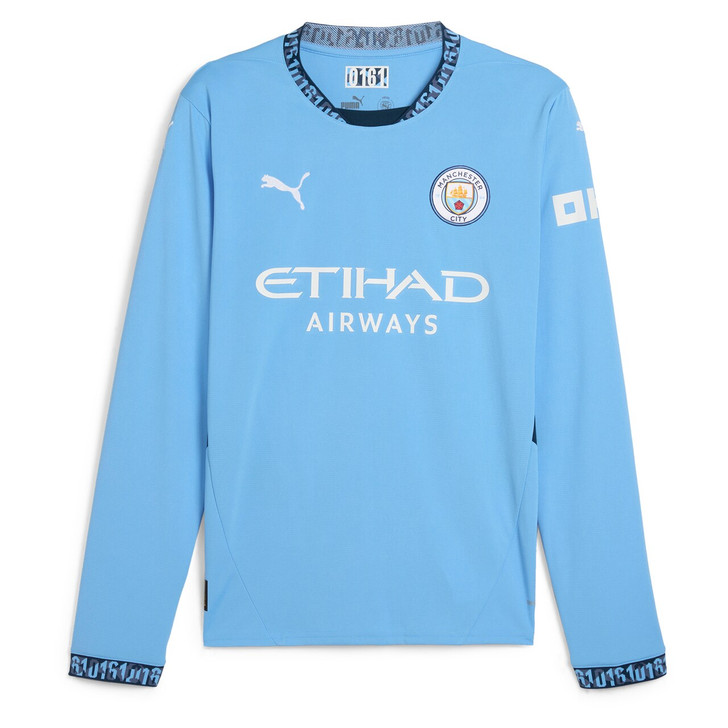 Manchester City Home Shirt 2024-25 - Long Sleeve with Foden 47 printing - Light Blue