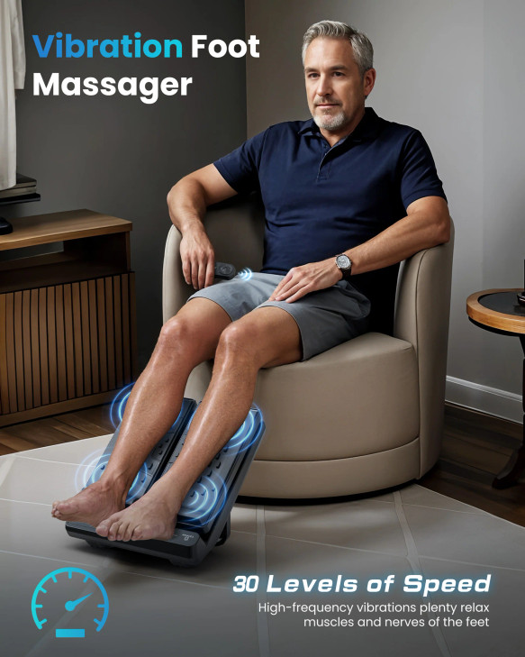 High-Frequency Vibration Foot Massager with Remote Control