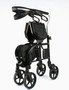 Evolution Trillium Walkers for Seniors & Adults - Walker with Seat, Large Wheels, Brakes, Backrest, Basket for Indoor Outdoor use - Medical Lightweight Foldable Rollator with Locking Mobility, Black