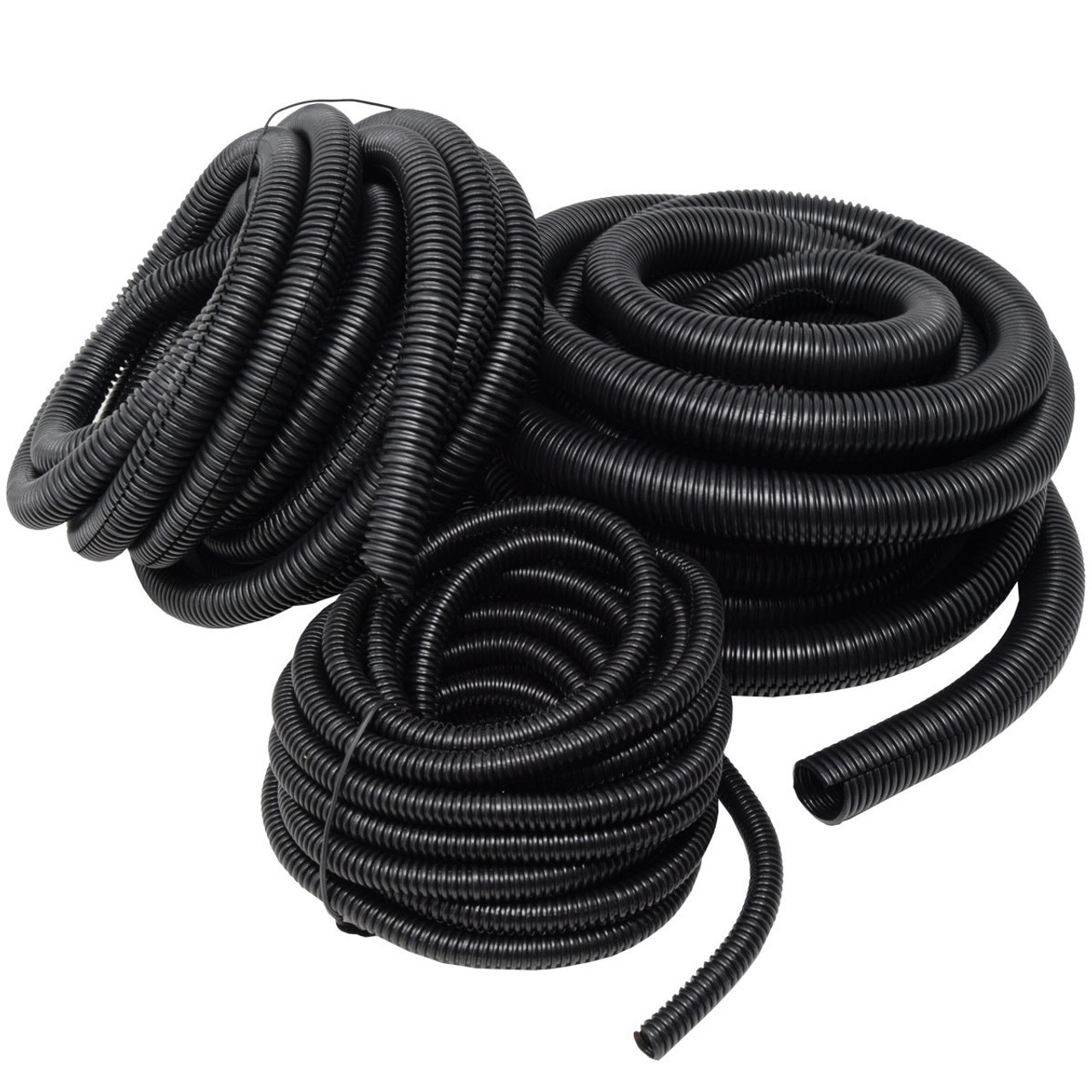 Split Loom 1/4 1/2 3/4 Black 20 Ft Wire Harness Wrap Cover Sleeve  Conduit - Ocala Powersports