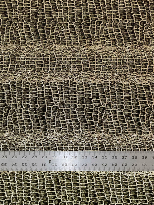 Shiny Gold Lurex Animal Print on Polyester Spandex Fabric