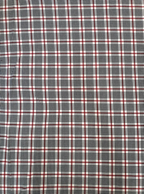 Polyester Spandex Techno Crepe Plaid Print Fabric by the Yard
