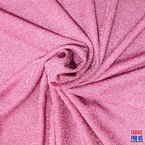 Stretch Glimmer/Glitter Lurex Mauve Color Fabric 58" Wide