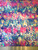 Shiny Rainbow Foil Abstract Pattern on Bright Crease Stretch Nylon Spandex